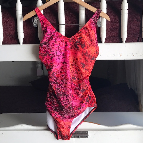 Red-Orange Bathing Suit - Picture 1 of 3